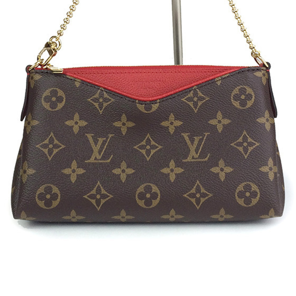 Louis Vuitton Monogram Pallas Clutch 3way Shoulder Bag